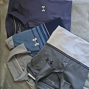 Set of 3 Size Large Men's Under Armour Polo Shirts